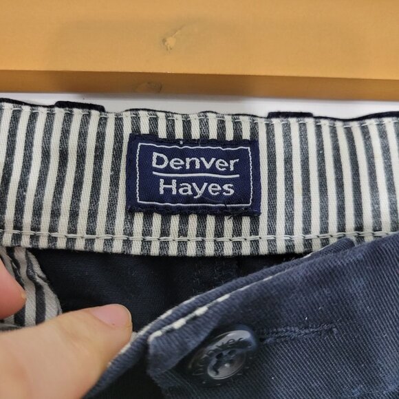Denver Hayes Men's Navy Blue Flat Front Cotton-Blend Pants Size 36 - Picture 9 of 12